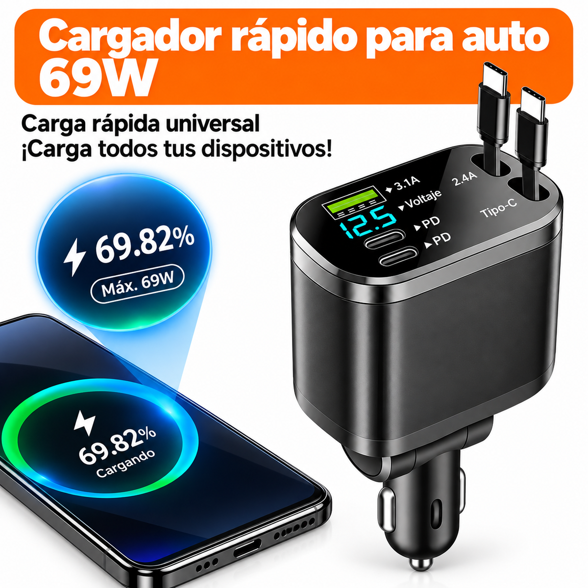 Hasta 70w de potencia