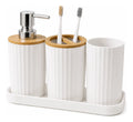 Muestra de set de baño color blanco