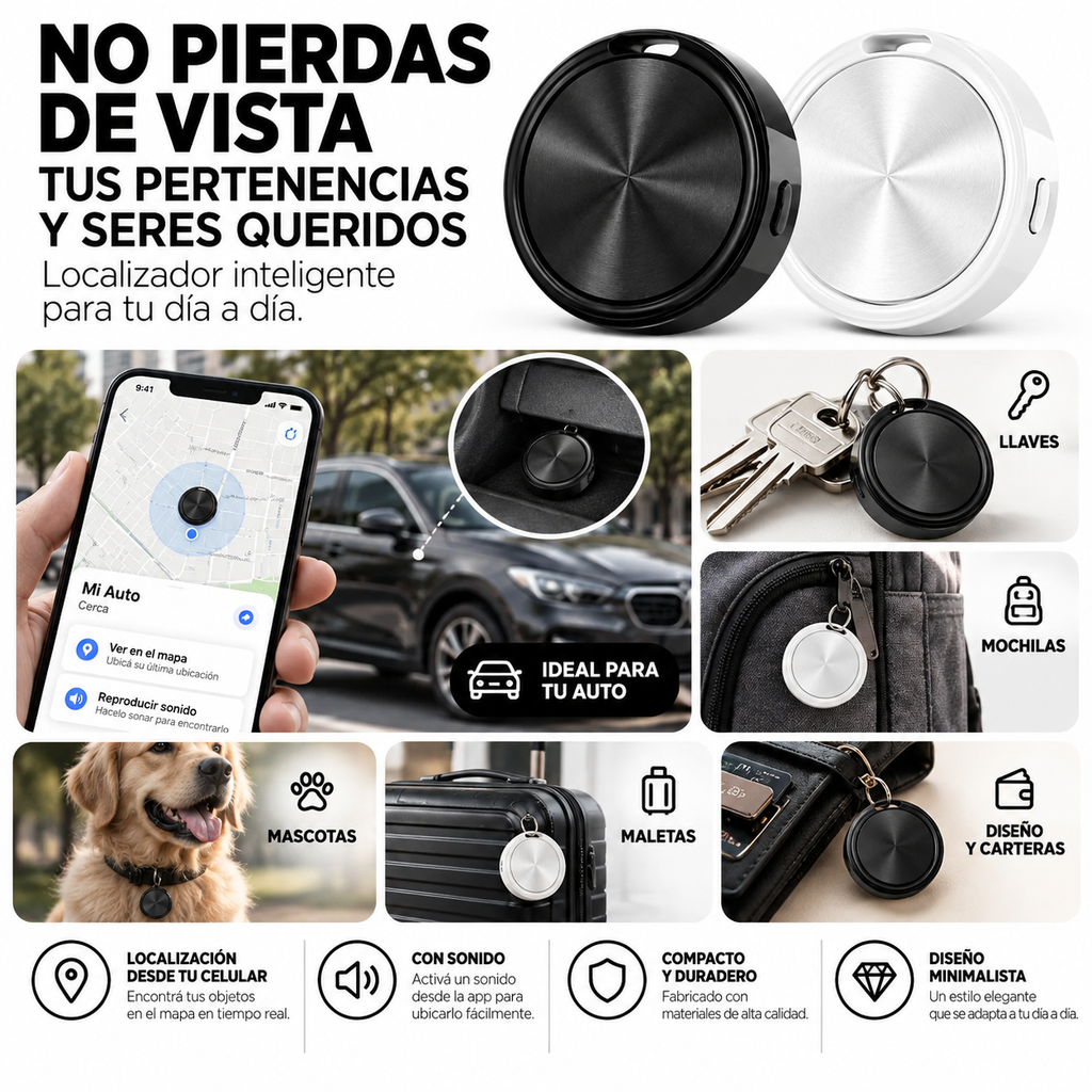 Rastreador localizador para absolutamente todo lo que necesites rastrear o localizar