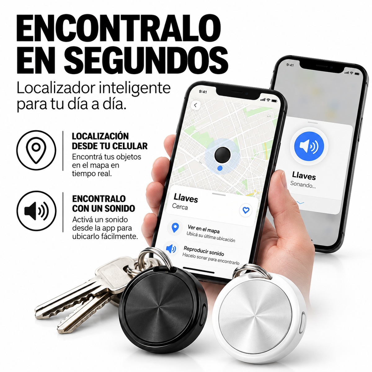 Rastreador localizador mostrando que puede realizar sonido