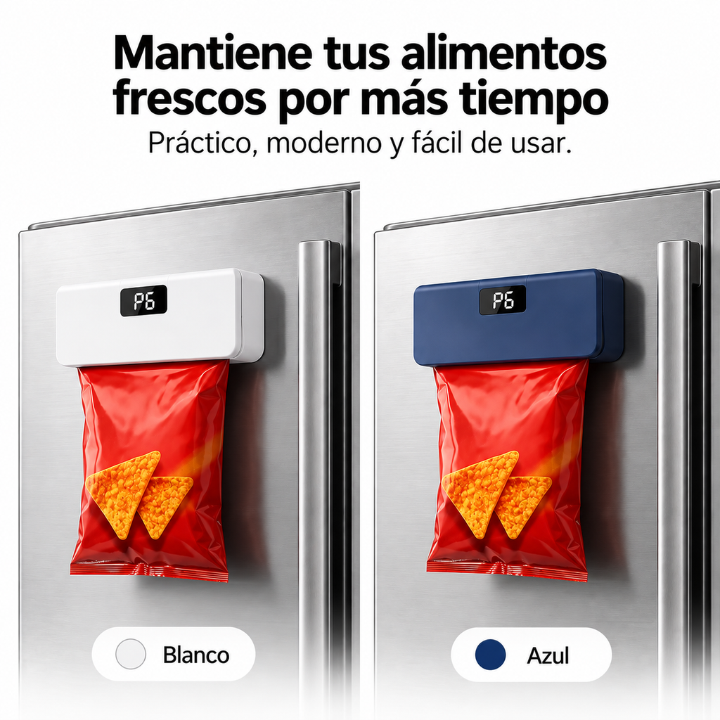 Sellador de bolsas de alimentos en dos colores disponibles
