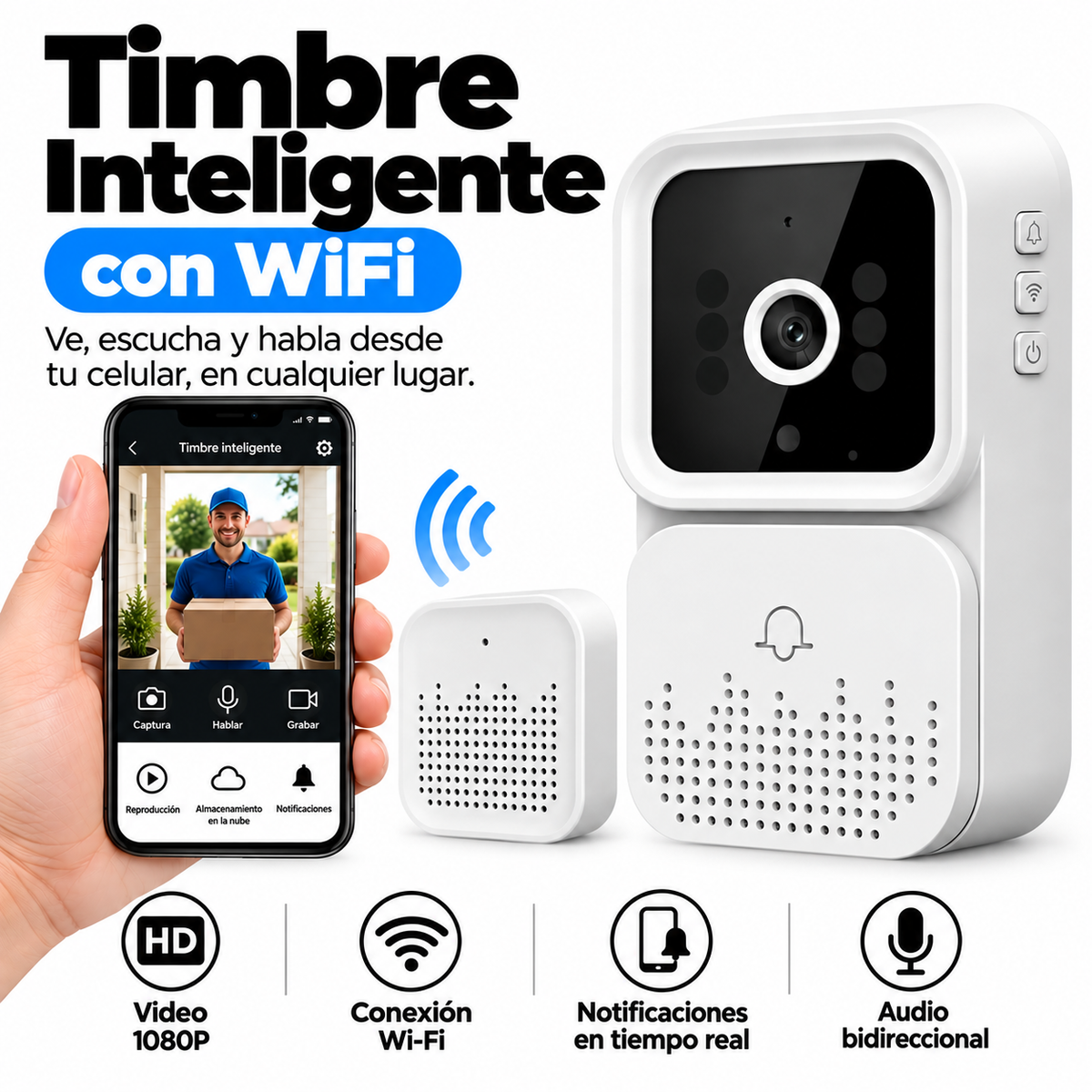 Presentación del timbre inteligente con wifi